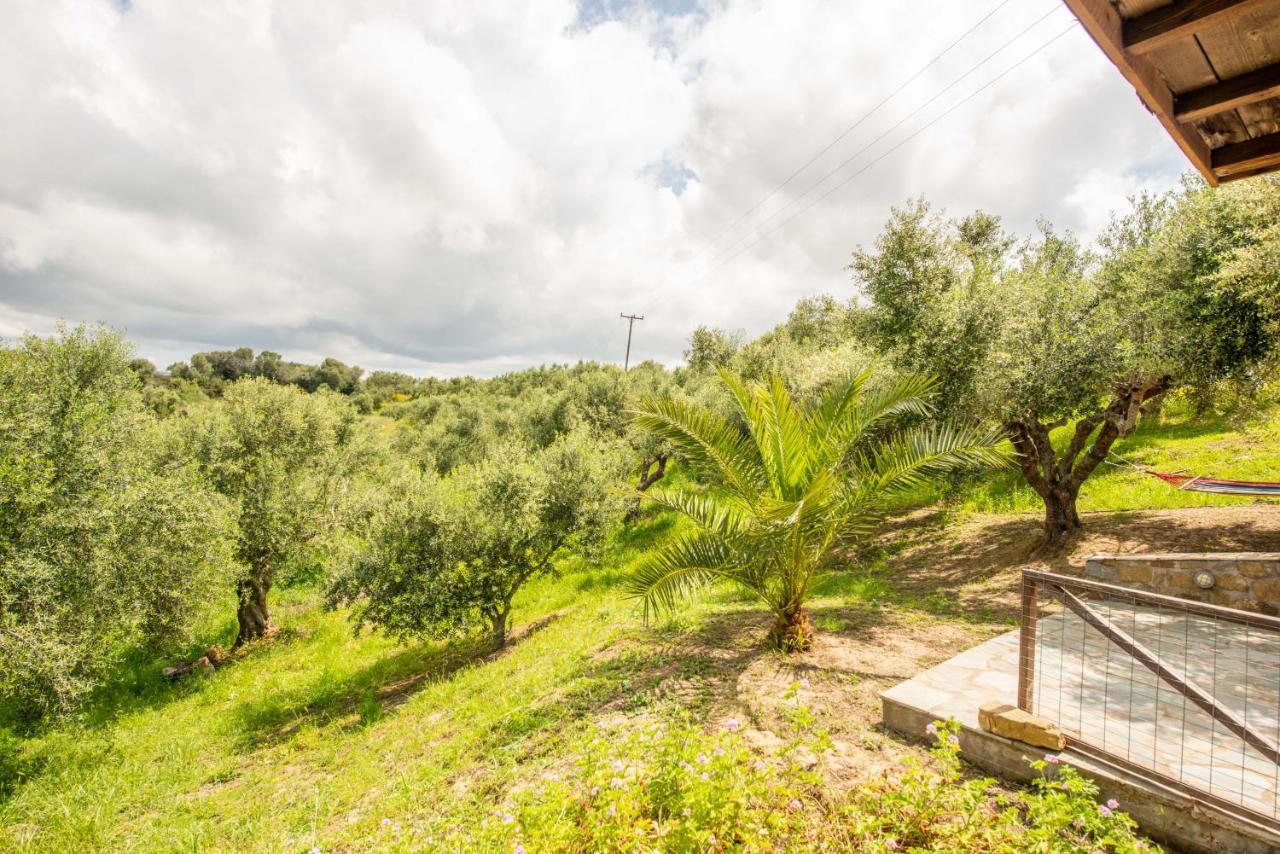 Hakuna Matata Holidays Wooden Lodge With Airco & Pool In Greek Olive Grove Methoni  Bagian luar foto